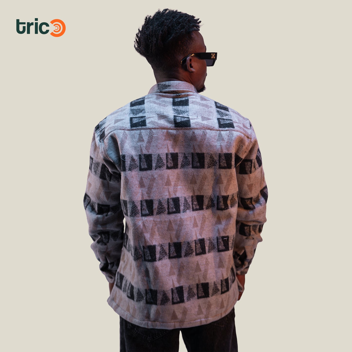 Wool Jacket - Black and Grey