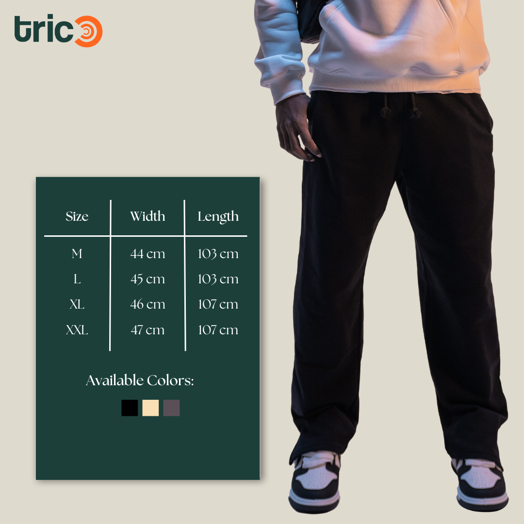 Wide Leg Sweatpants - Off White