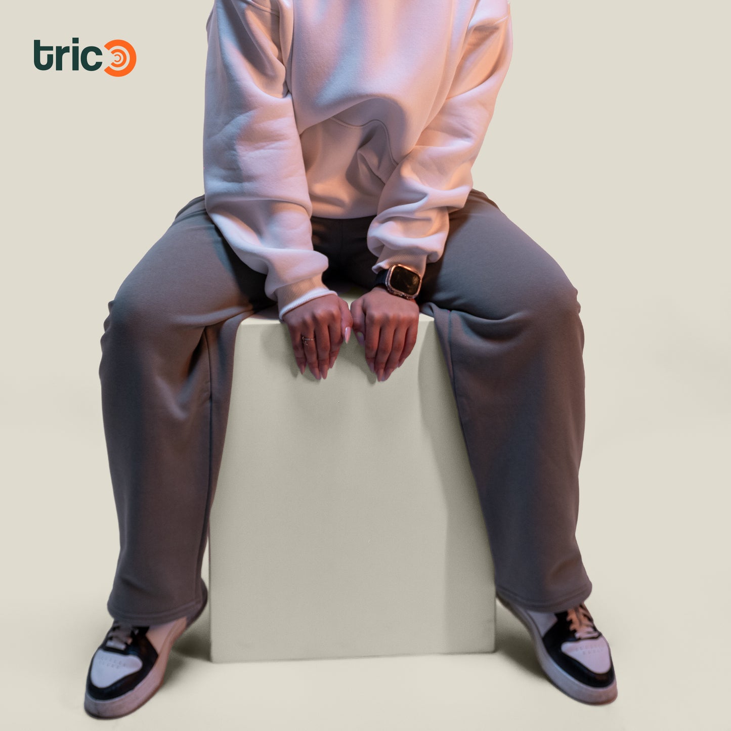 Wide Leg Sweatpants - Cumin