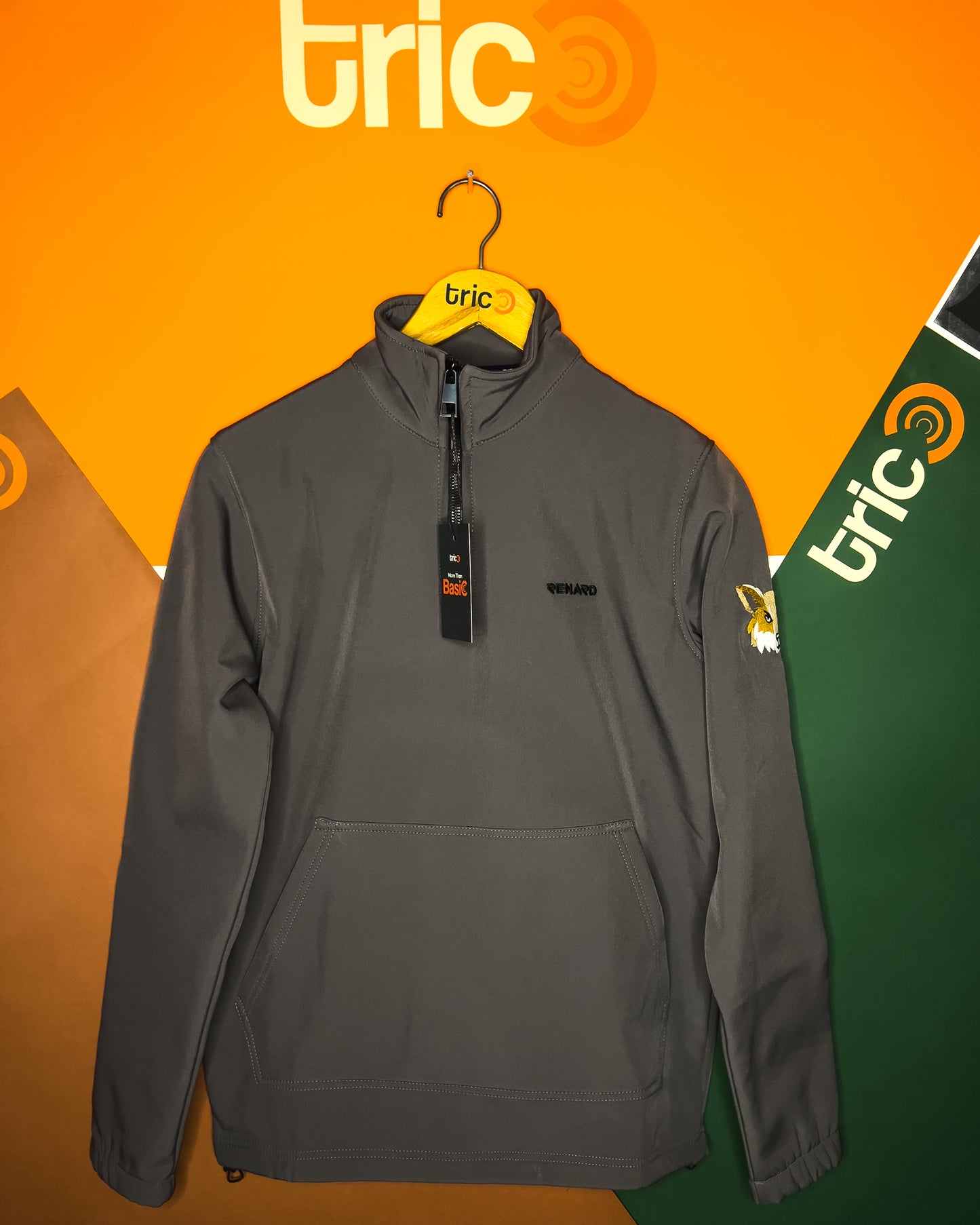 Waterproof Sweater Quarter Zipper - Dark Grey