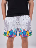 Swimshort – Grey Surfboards Tropical Print