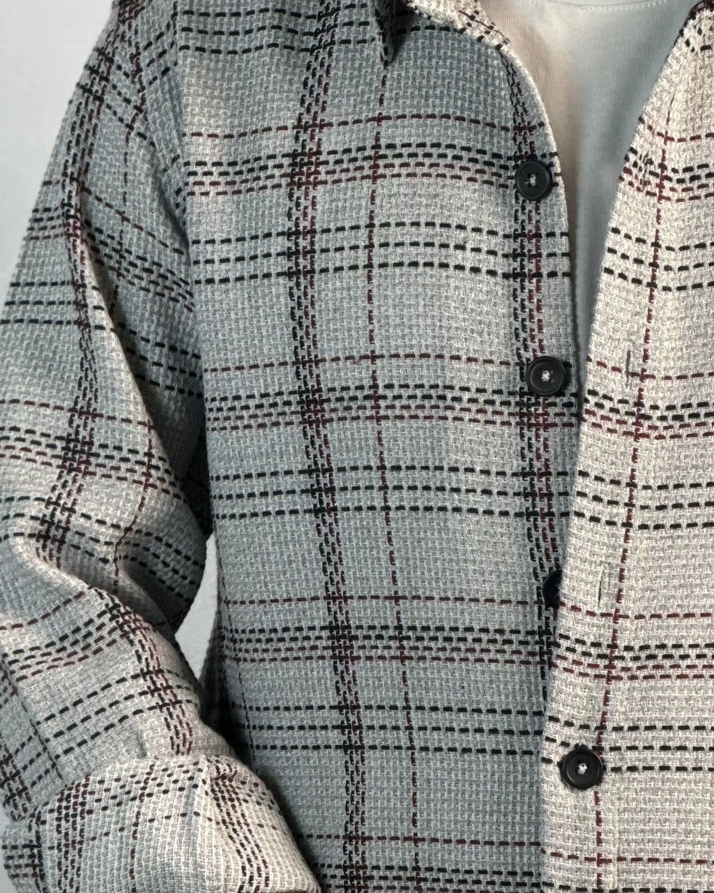 Relaxed Cotton Shirt - Black & Grey