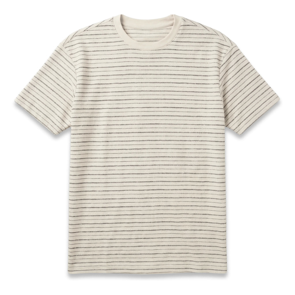 Beige Striped T-Shirt - Relaxed Fit.
