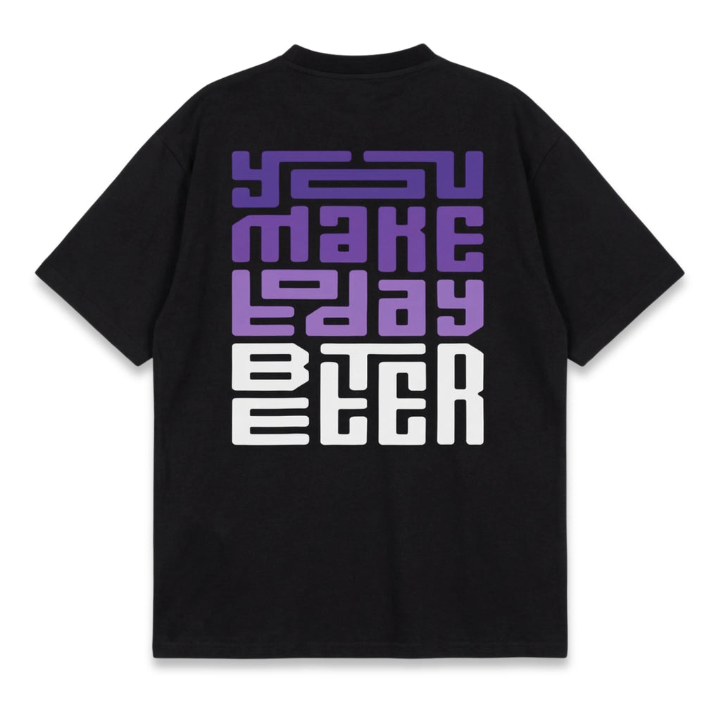 You Make - Oversize Printed Tee - Black