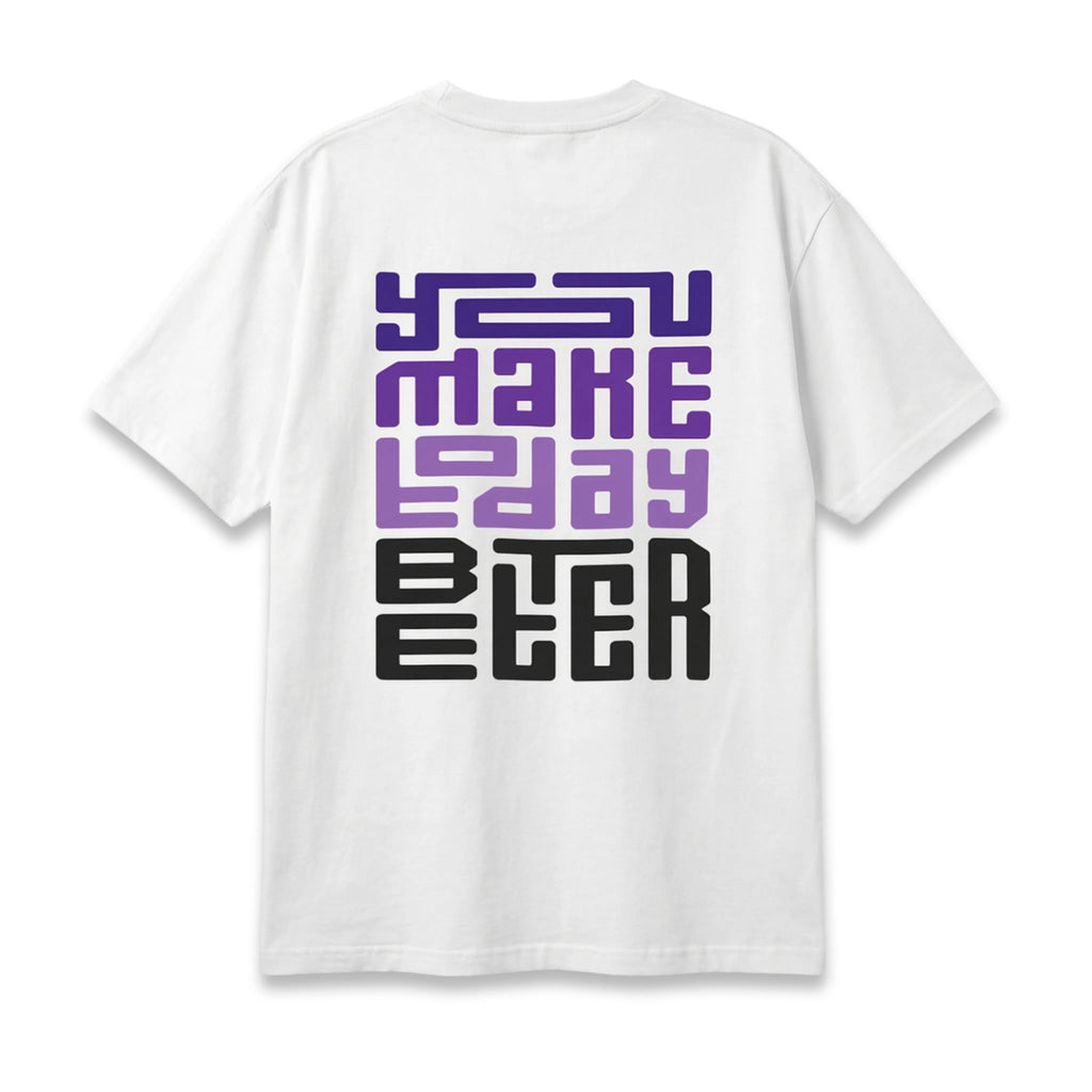 You Make - Oversize Printed Tee - White