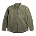 Relaxed Cotton Shirt - Olive Green.
