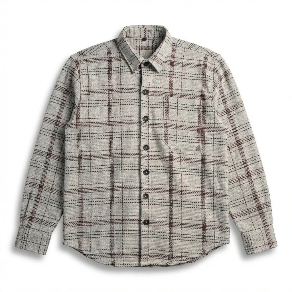 Relaxed Cotton Shirt - Black & Grey