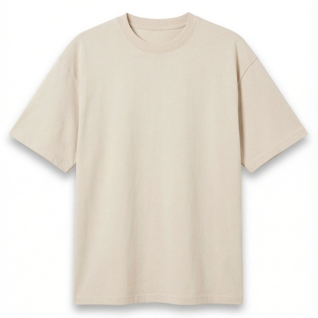 Basic Oversized Tee - Beige