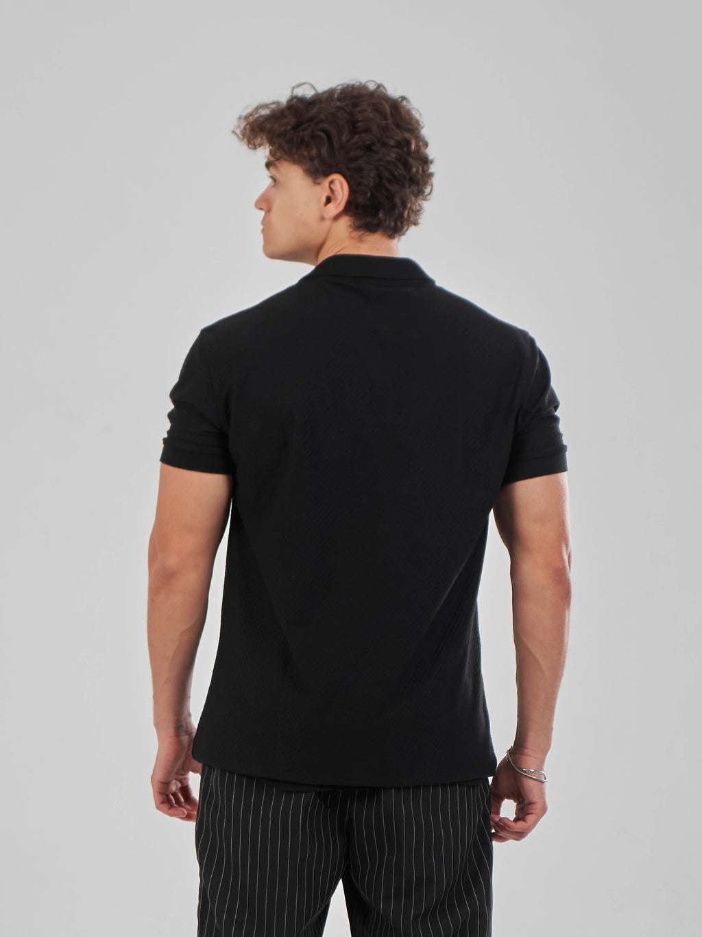 TriC Zip Polo - Black