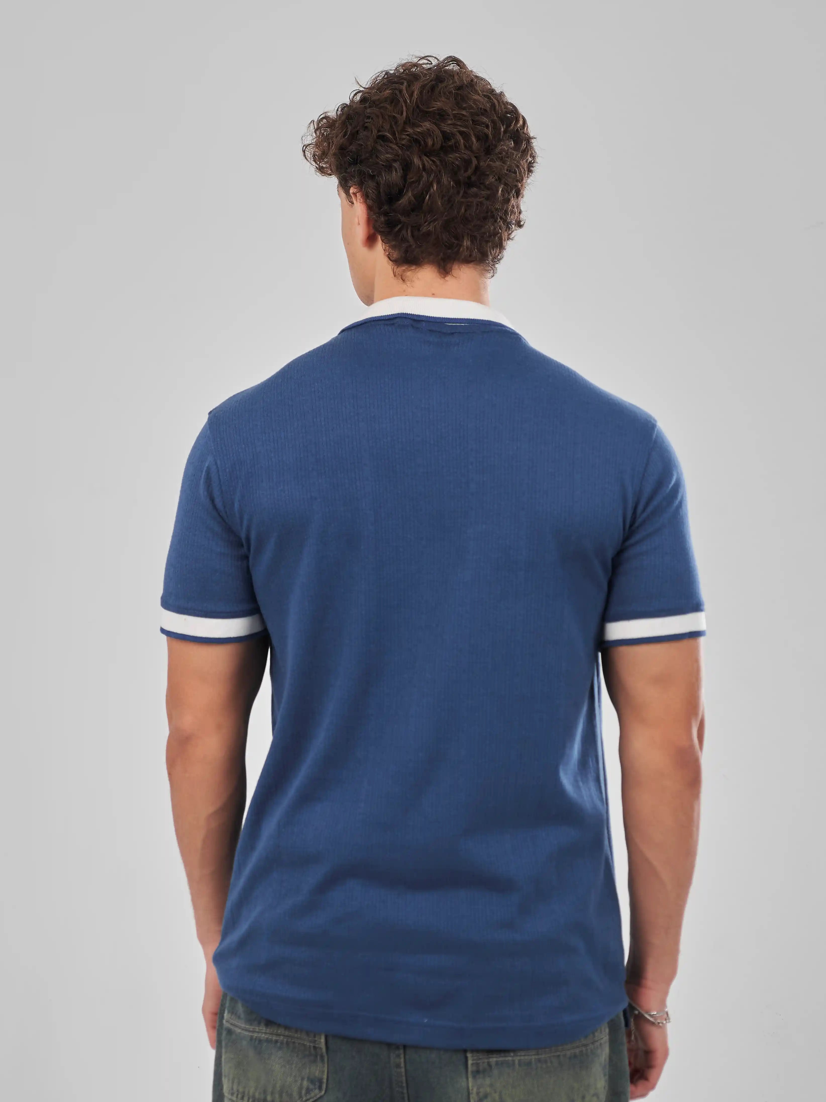TriC Zip Polo - Blue/Navy