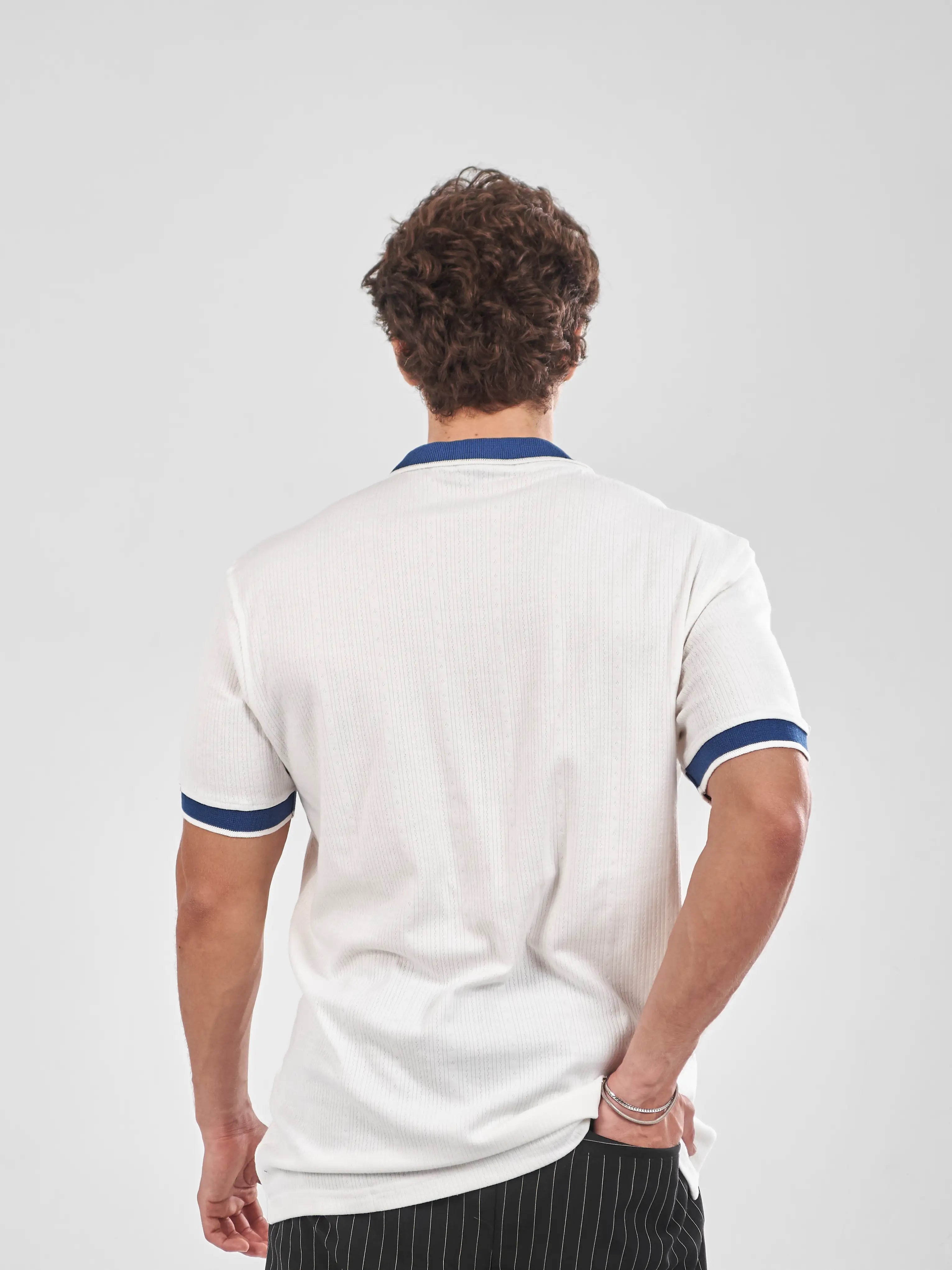 TriC Zip Polo - White