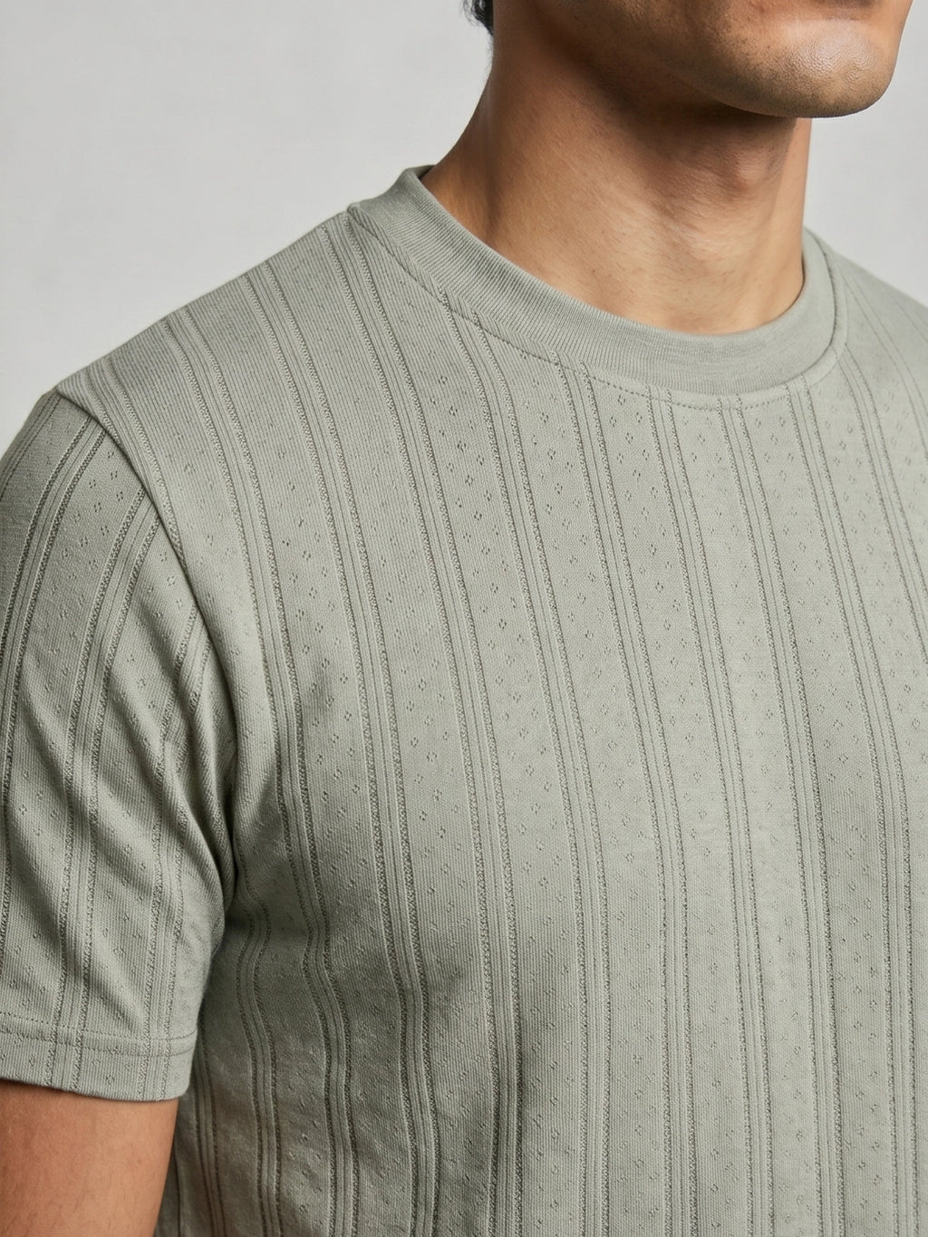 TriC Line Tee - Light Olive