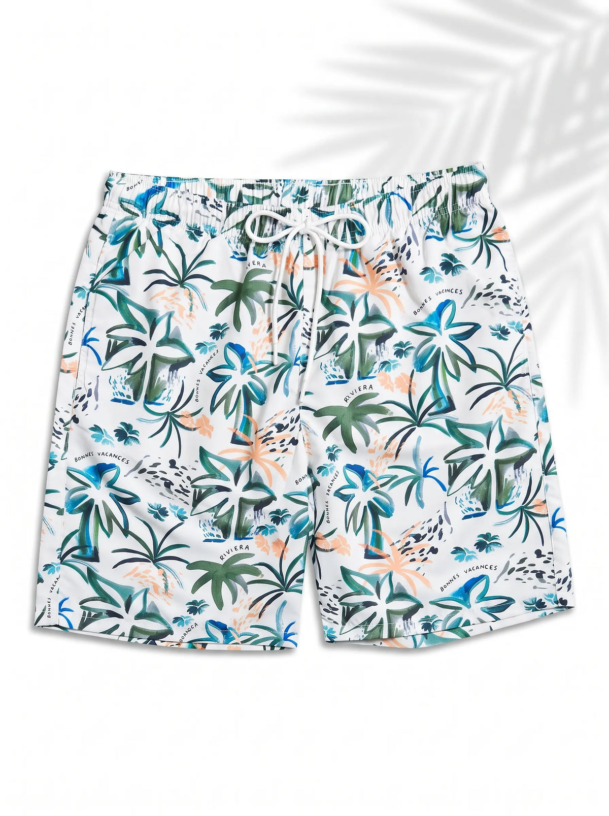 Swimshort – White Tropical Floral