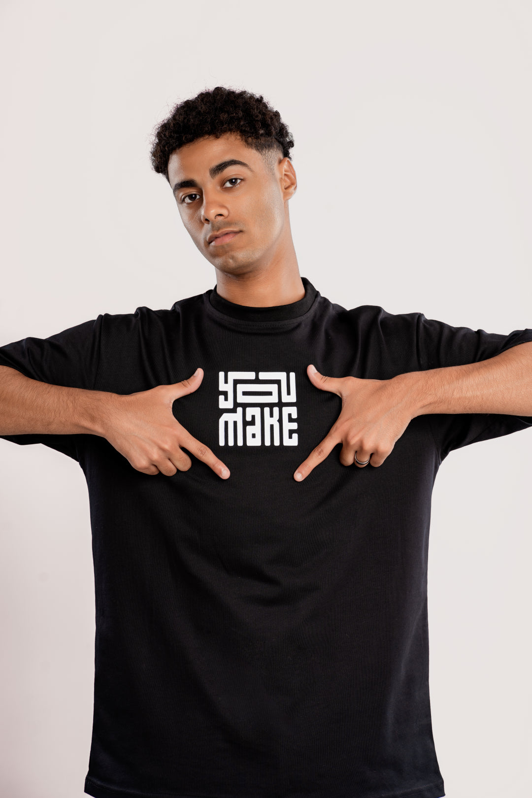 You Make - Oversize Printed Tee - Black