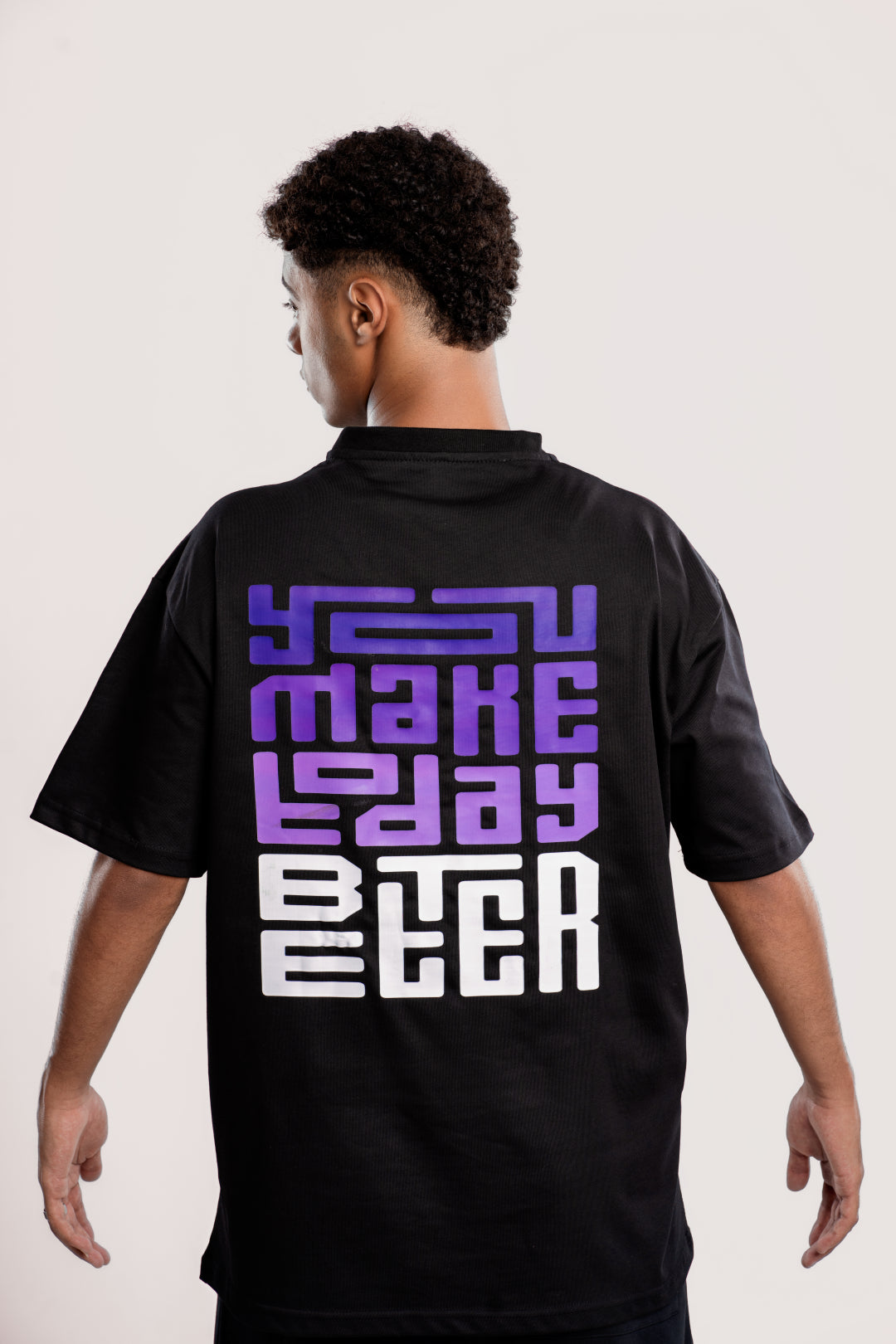 You Make - Oversize Printed Tee - Black