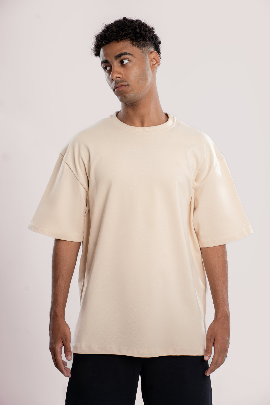 Basic Oversized Tee - Beige