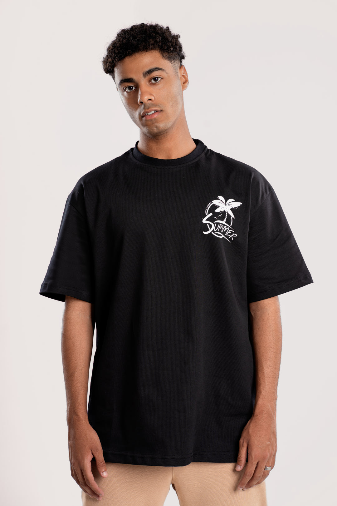 Sun - Oversize Printed Tee - Black