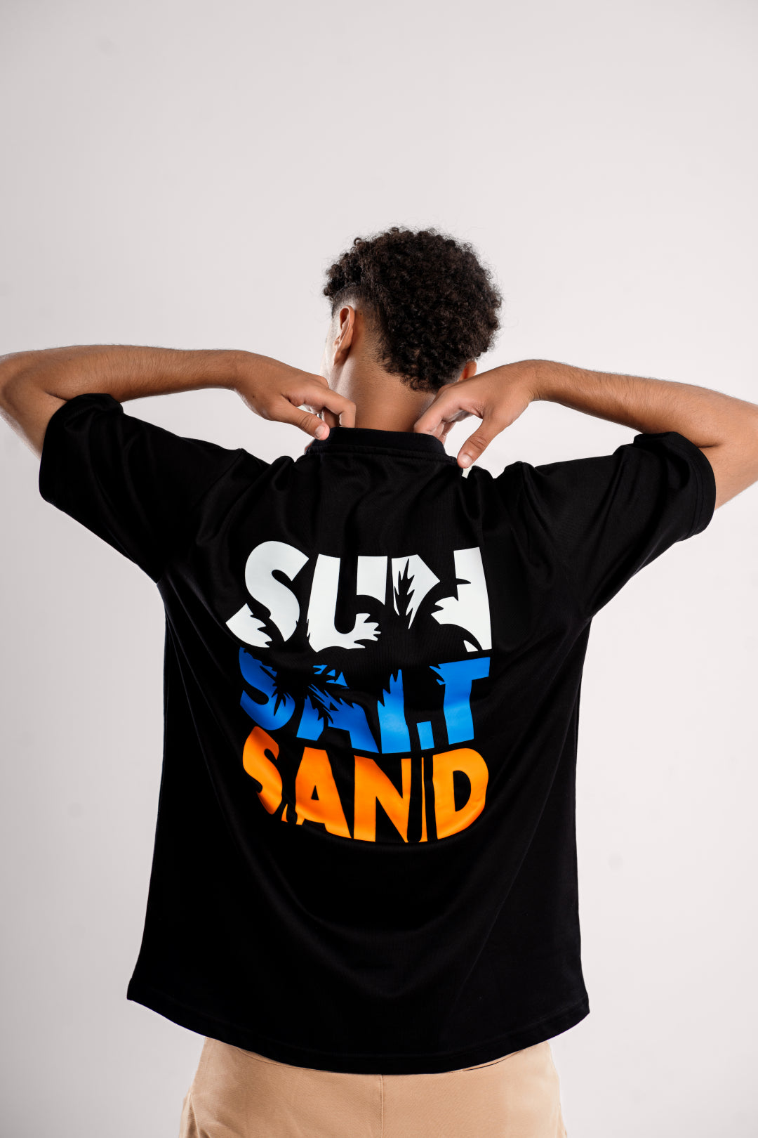 Sun - Oversize Printed Tee - Black