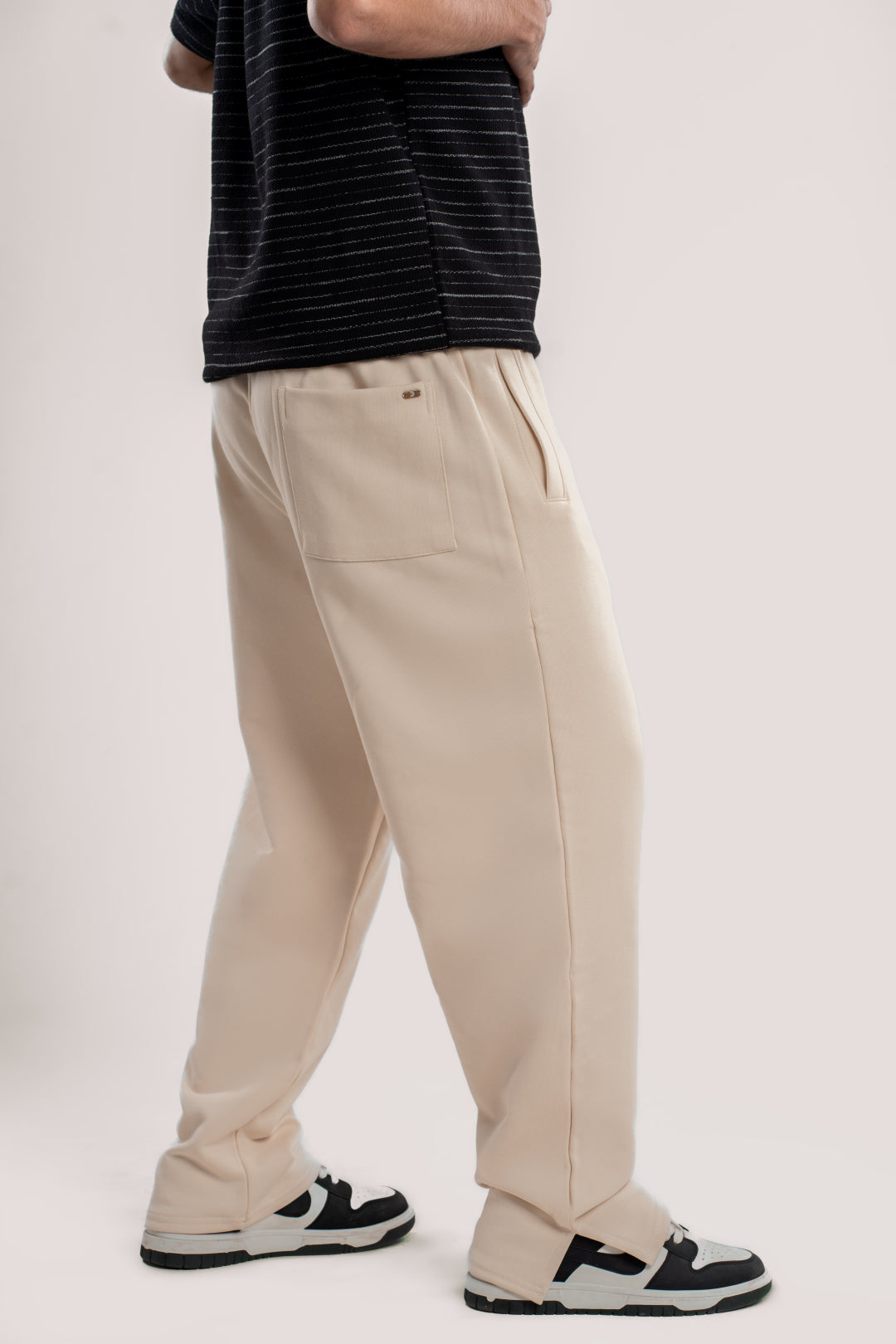 Wide Leg Sweatpants - Creamy