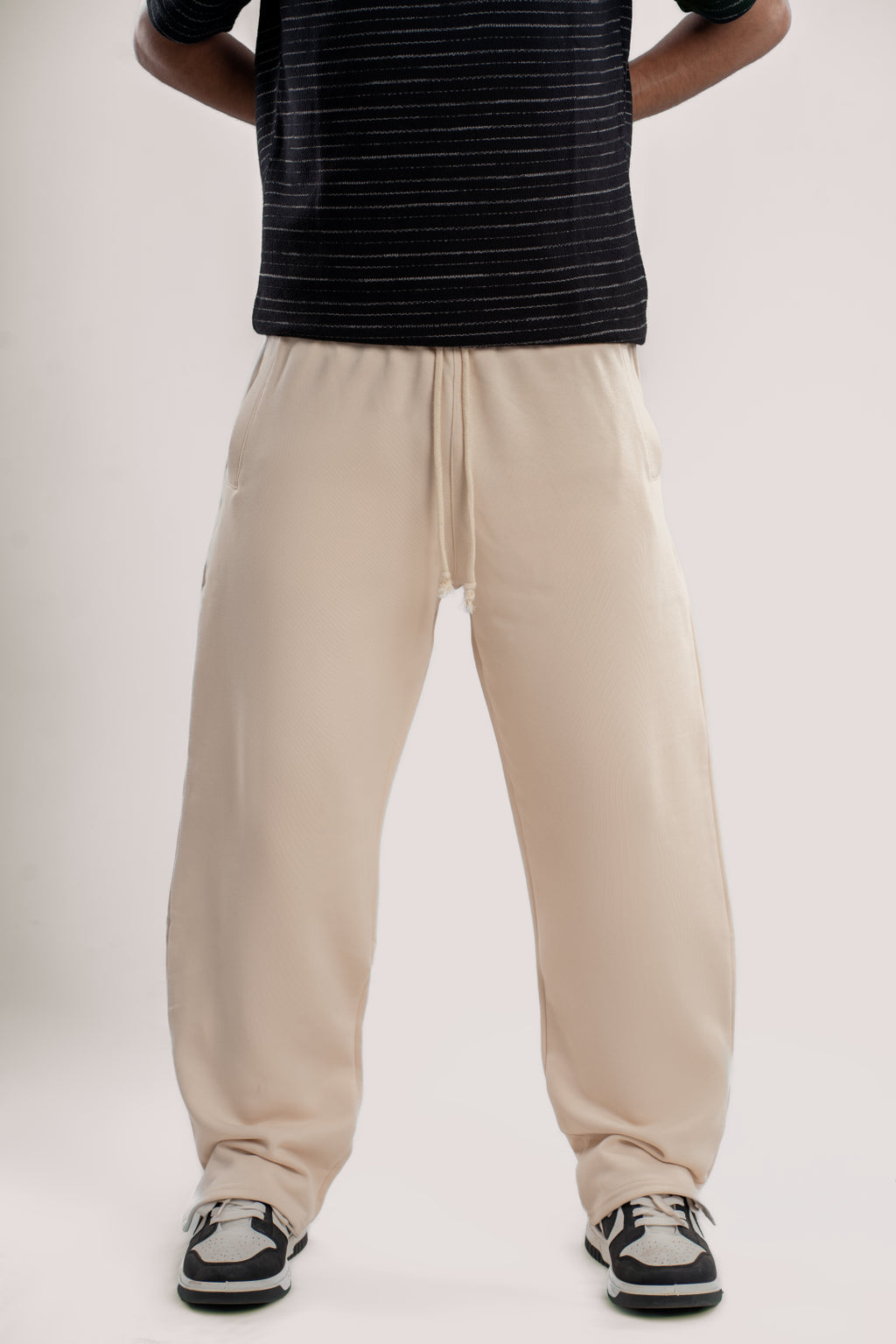 Wide Leg Sweatpants - Creamy