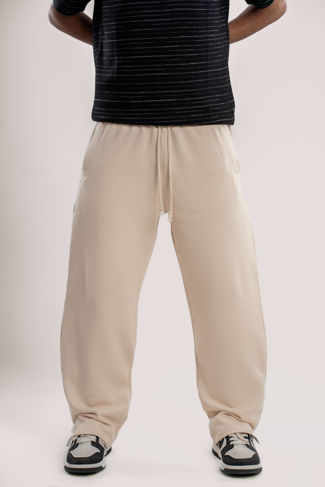 Wide Leg Sweatpants - Creamy