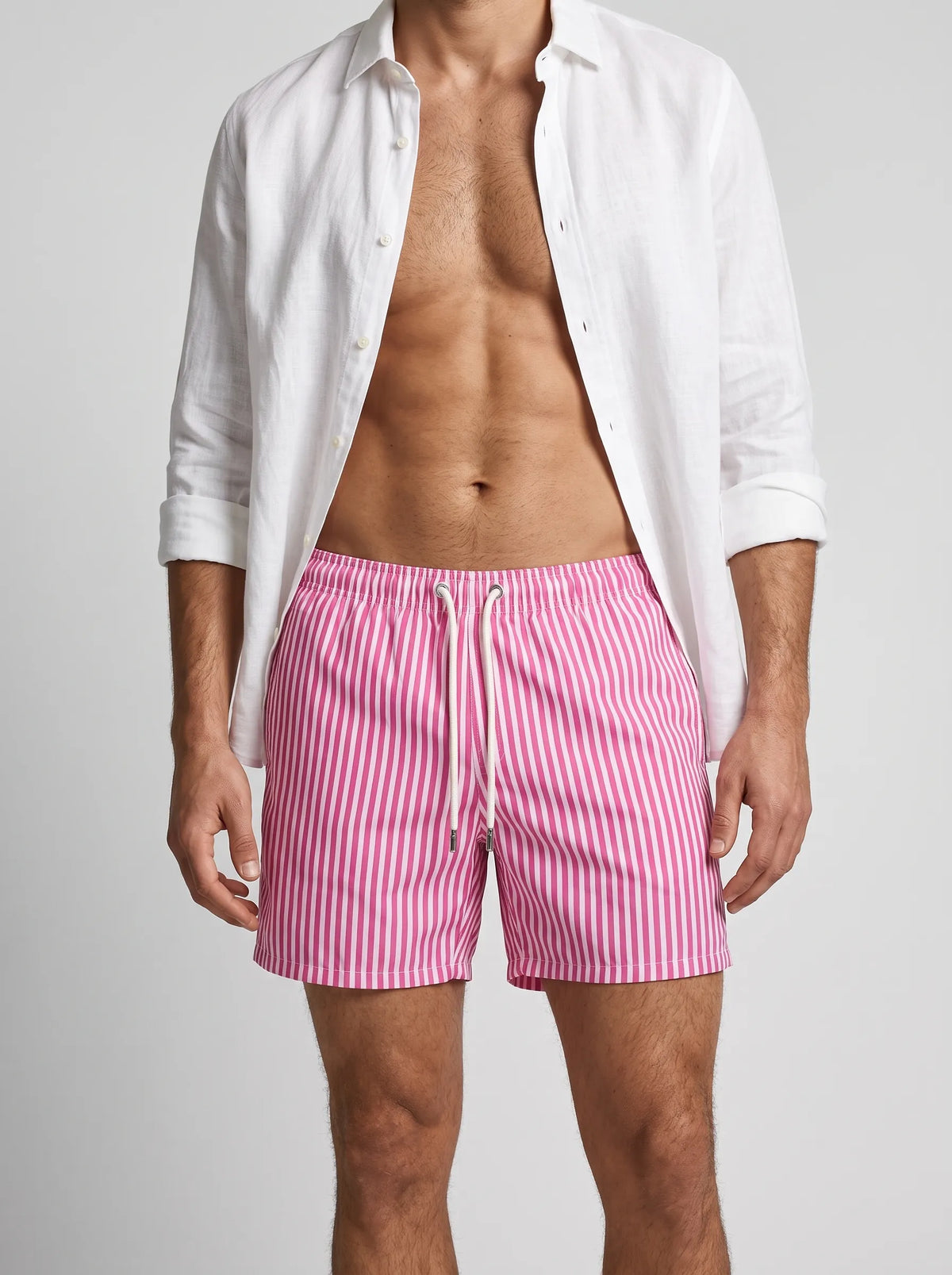 Swimshort – Red Pink Riviera Stripes
