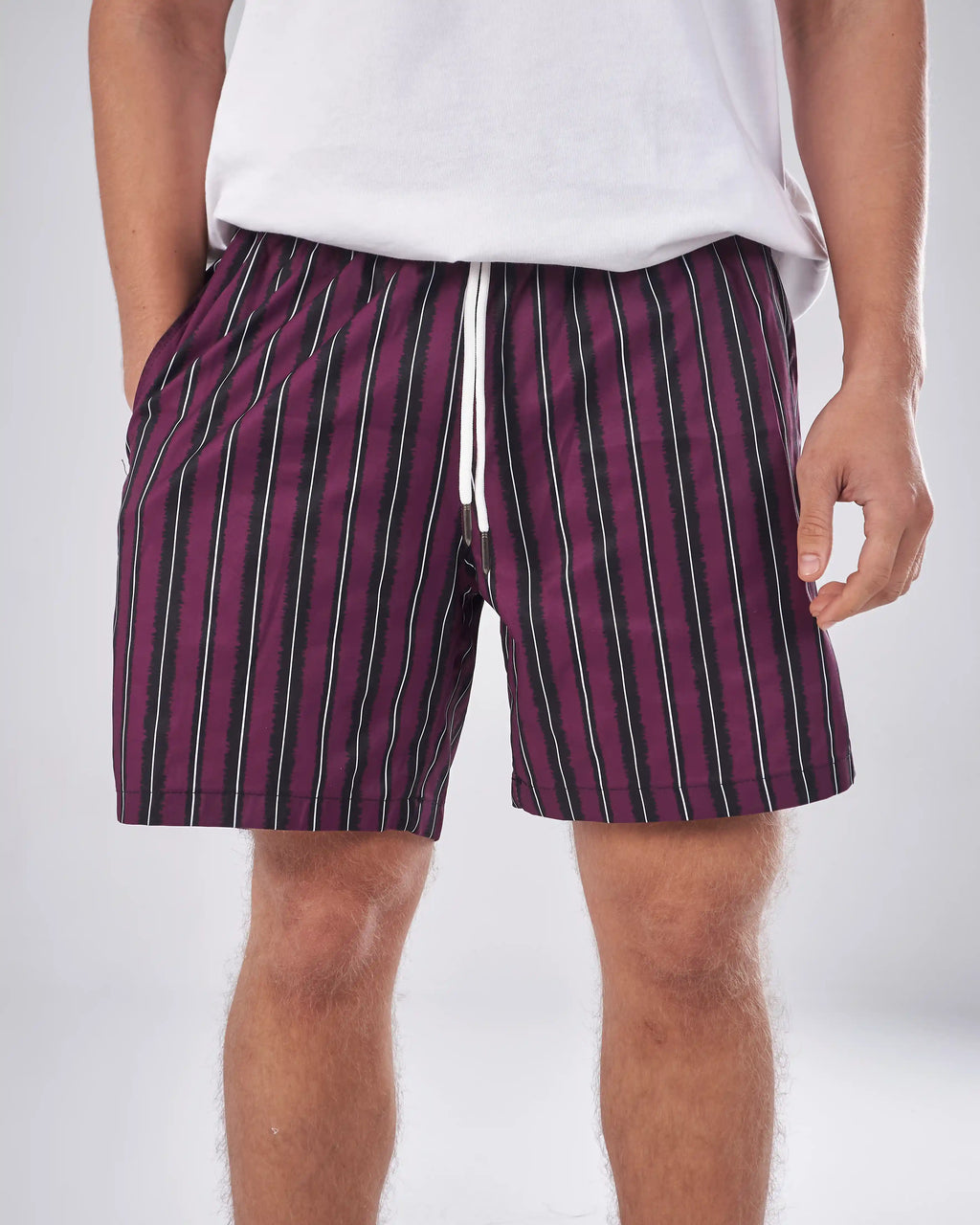 Swimshort – Plum Shadow Stripes