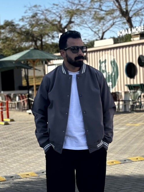 Baseball Jacket - Gray