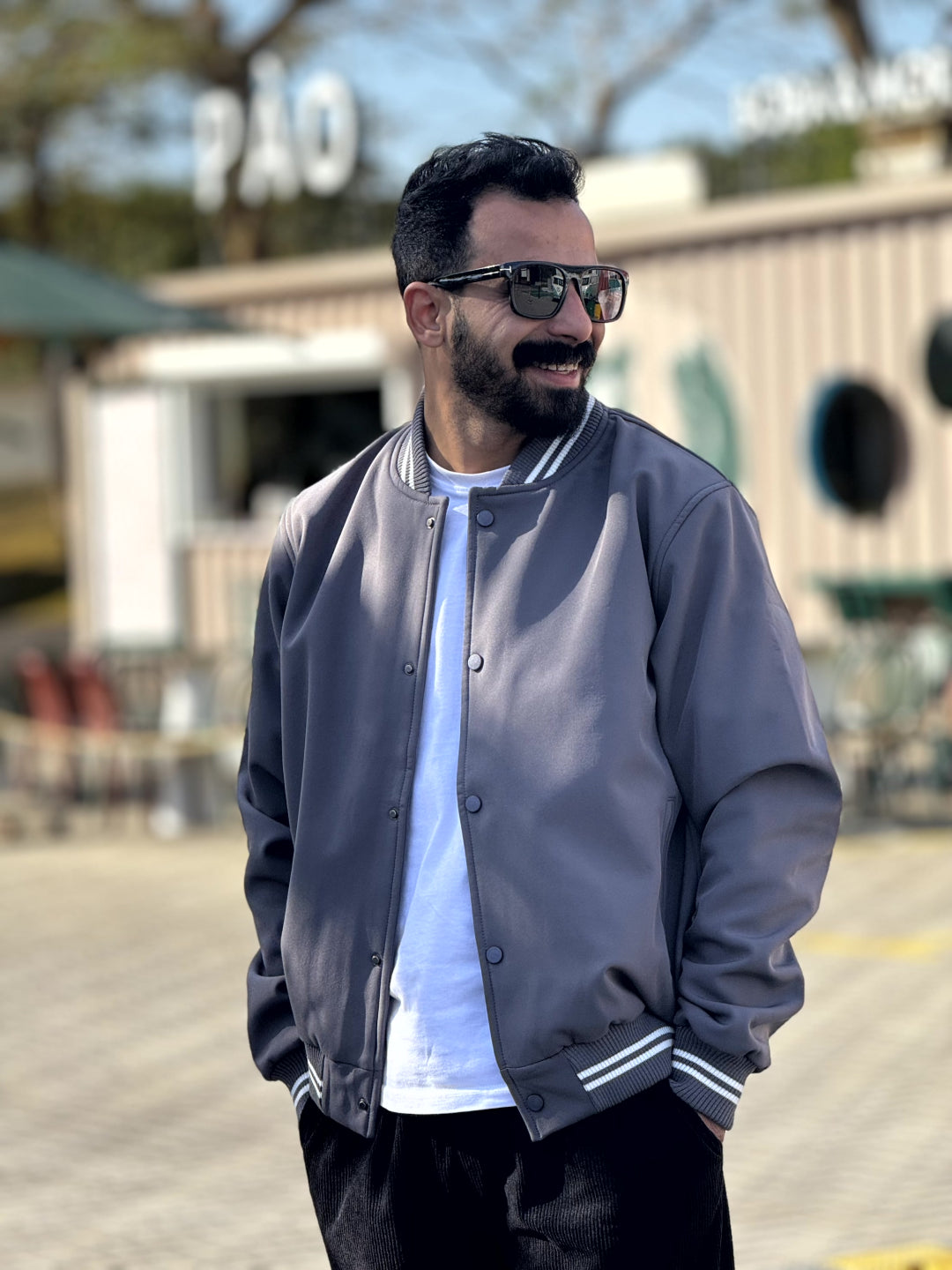 Baseball Jacket - Gray