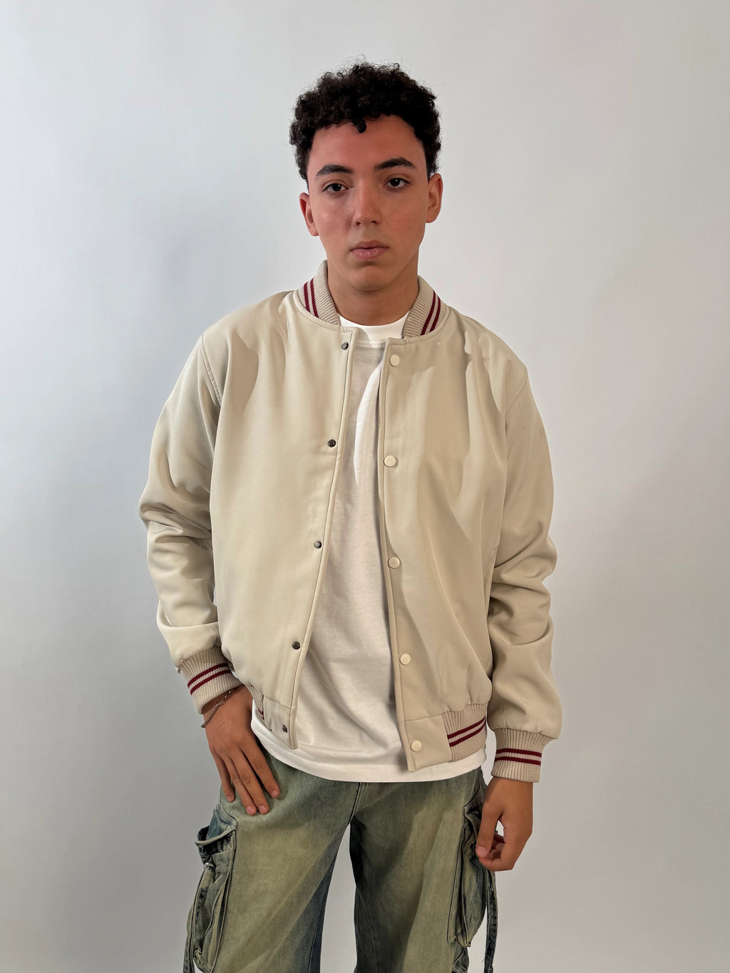 Baseball Jacket - Beige