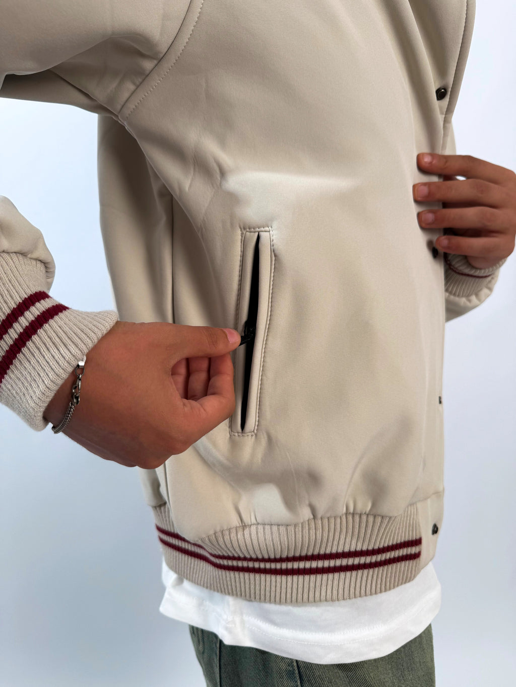 Baseball Jacket - Beige