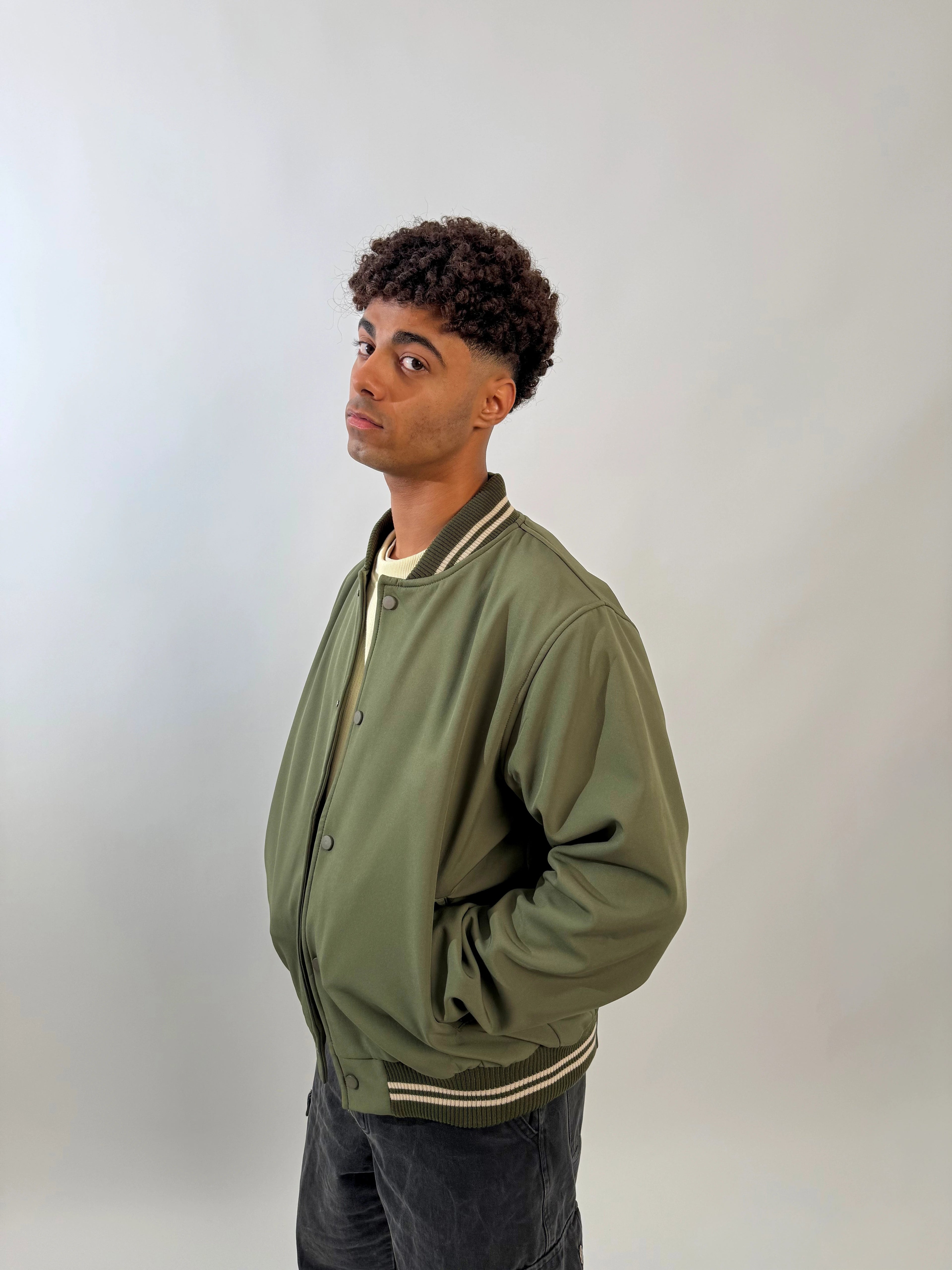 Baseball Jacket - Olive