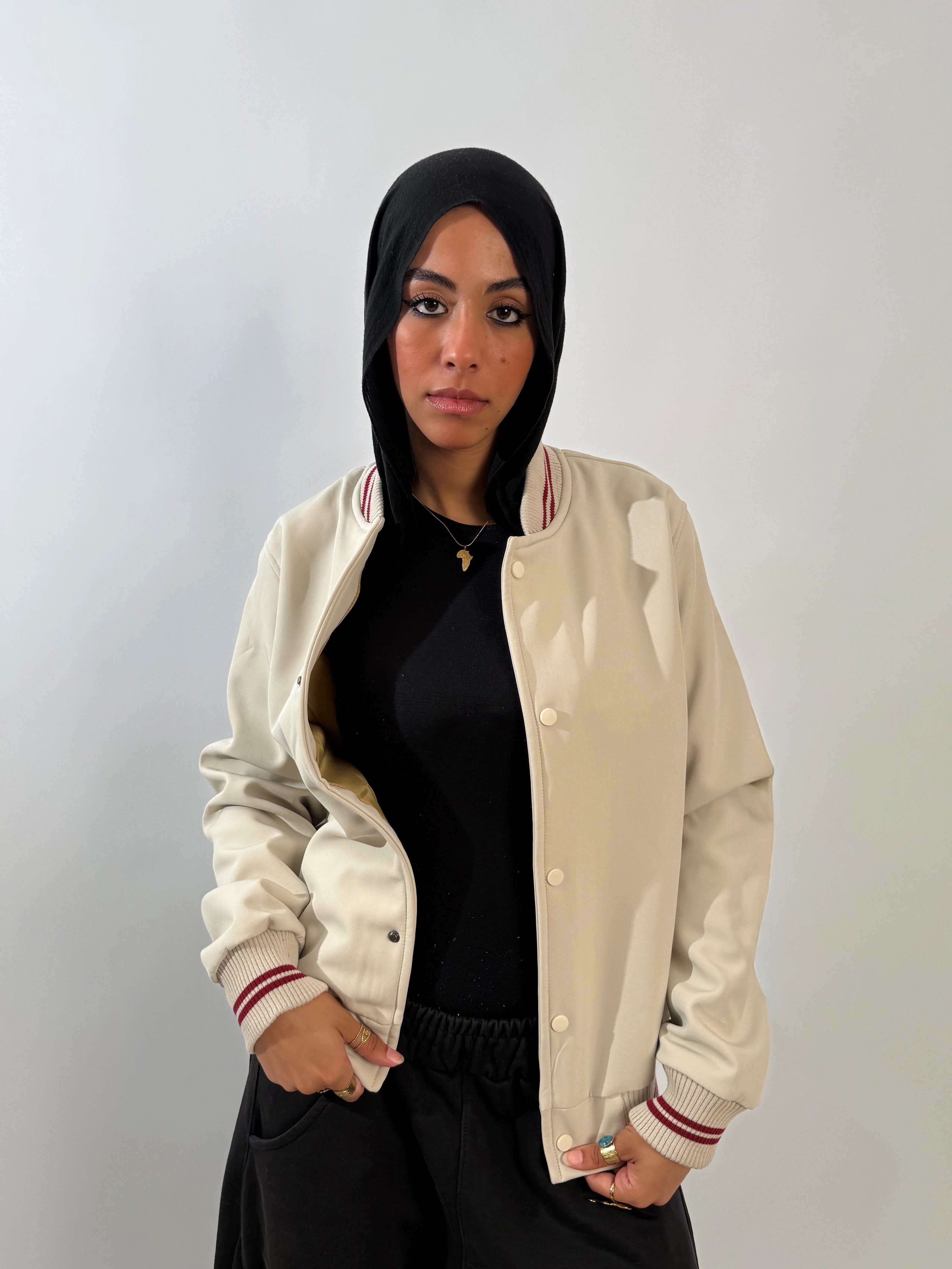 Baseball Jacket - Beige