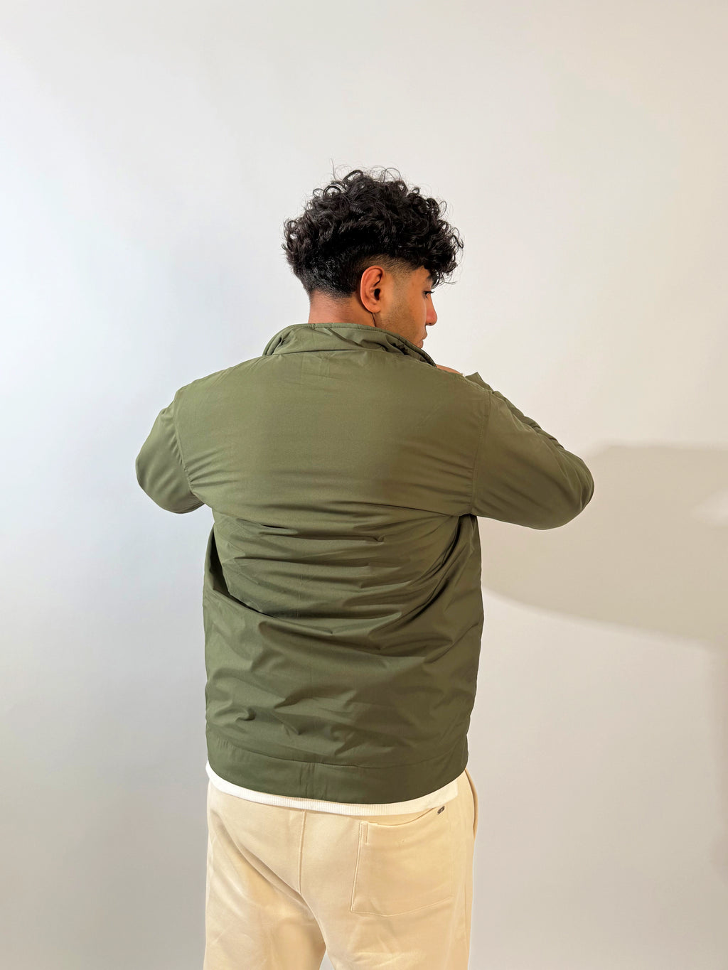 Double-Faced Waterproof Jacket - Black & Dark Green.