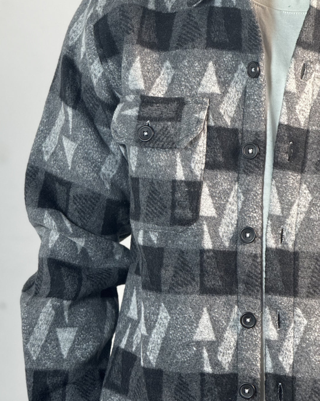 Wool Jacket - Black and Gray