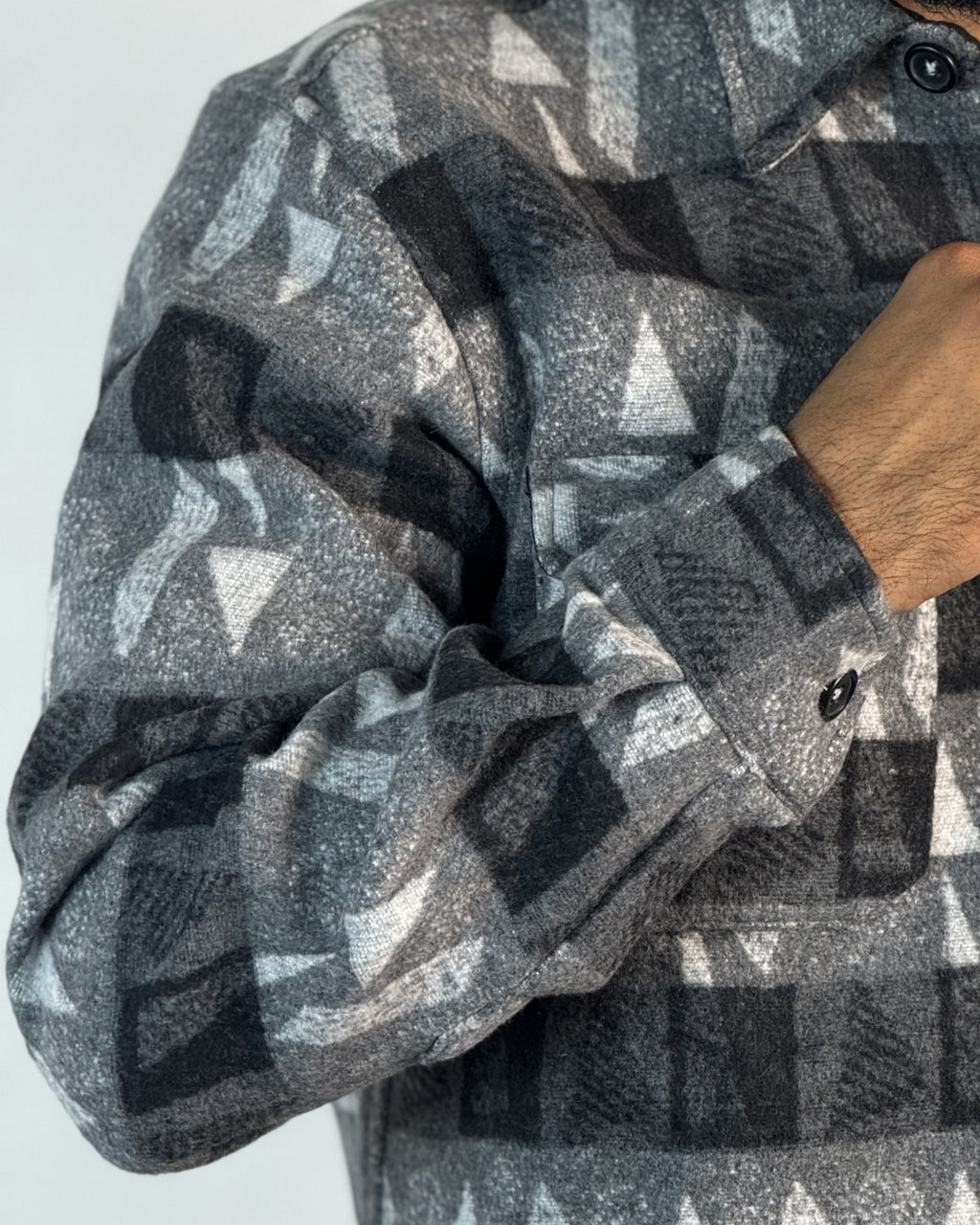 Wool Jacket - Black and Gray