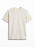 TriC Stripe Texture Tee - Off White