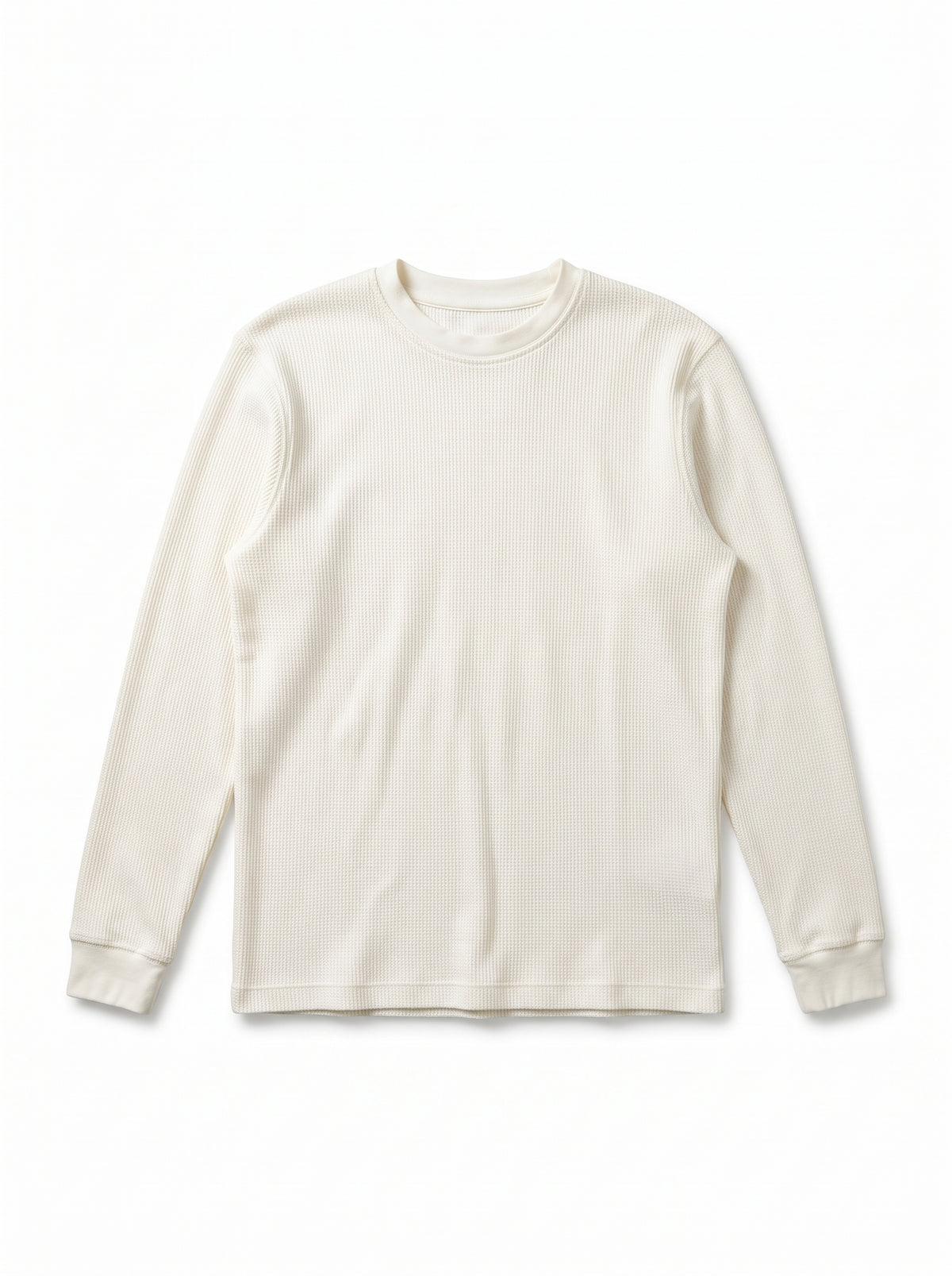 Ribbed Long Sleeves Undershirt - Off White