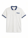 TriC Zip Polo - White