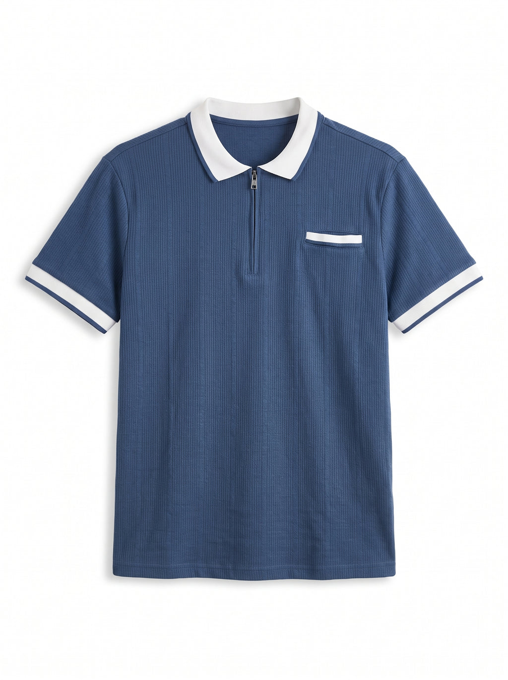TriC Zip Polo - Blue/Navy