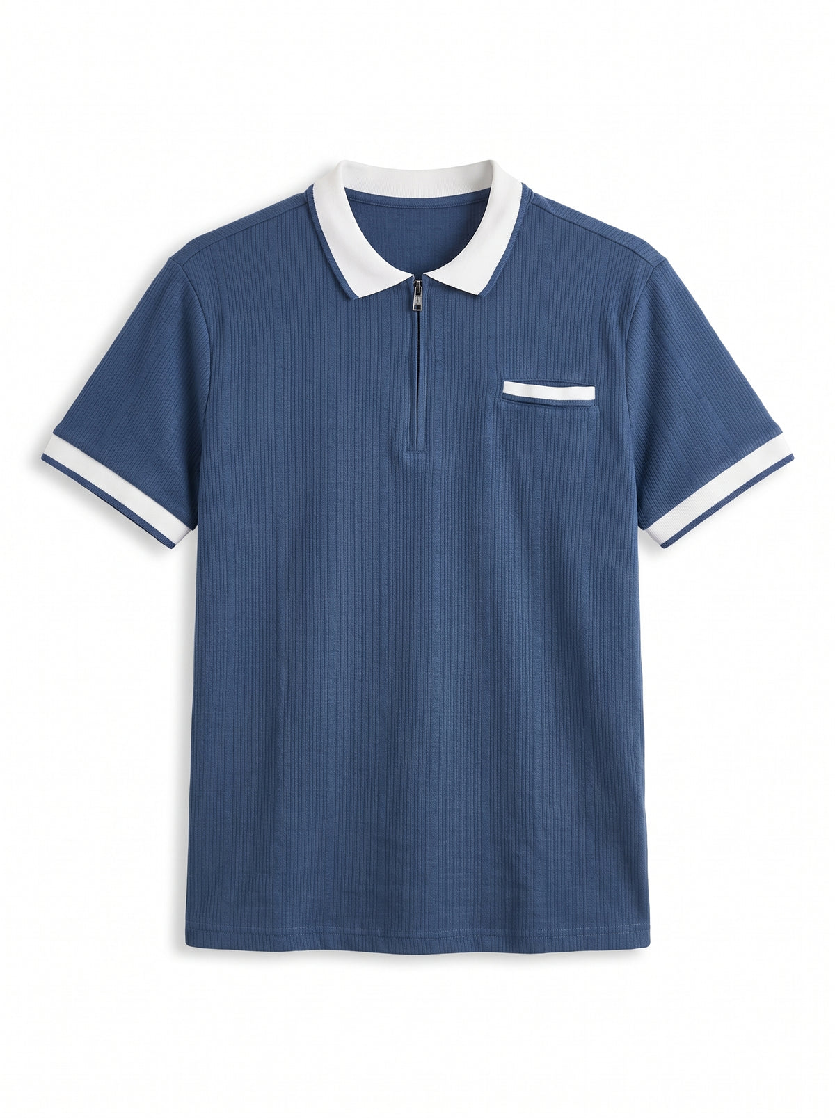 TriC Zip Polo - Blue/Navy