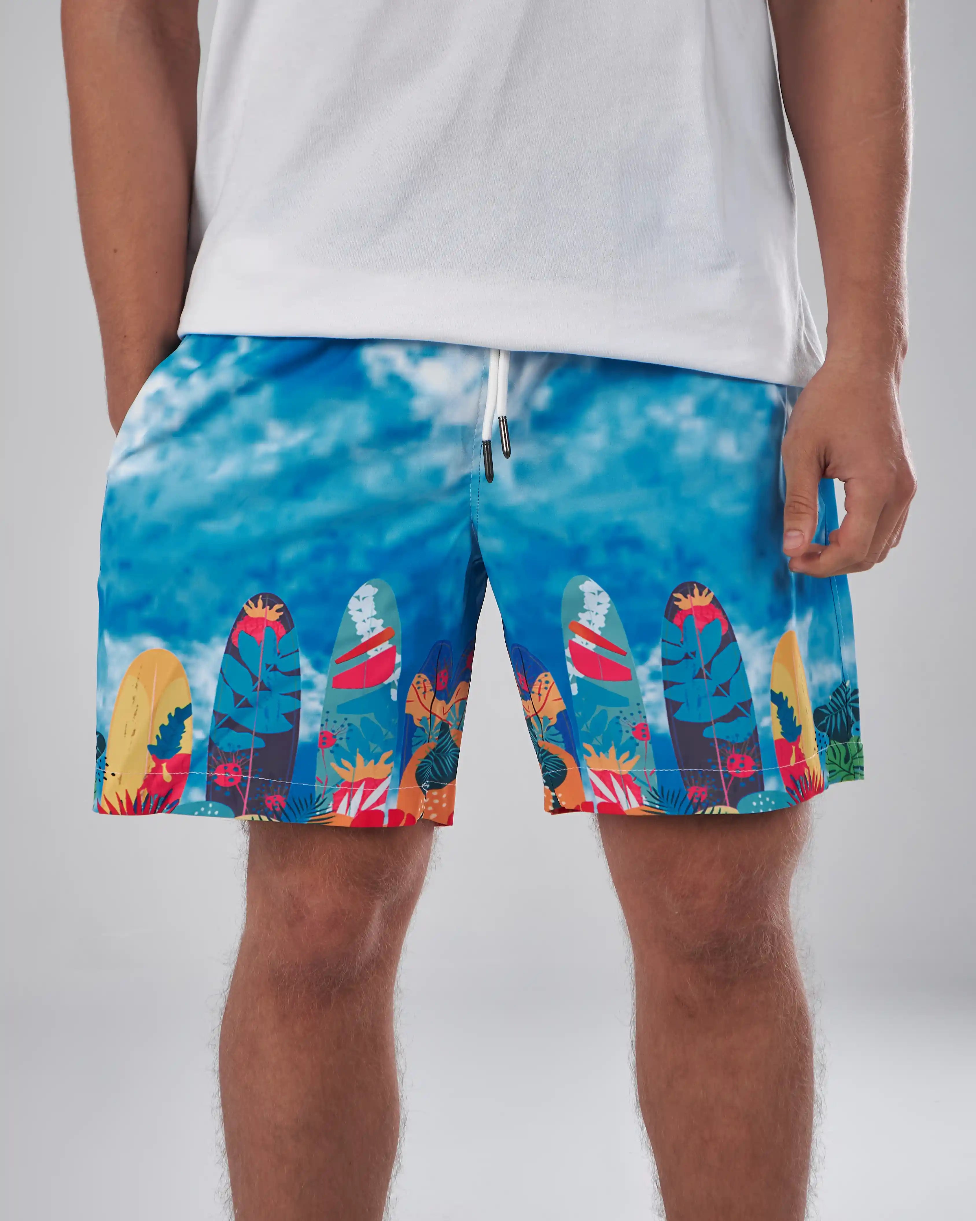 Swimshort – Ocean Surfboard Print