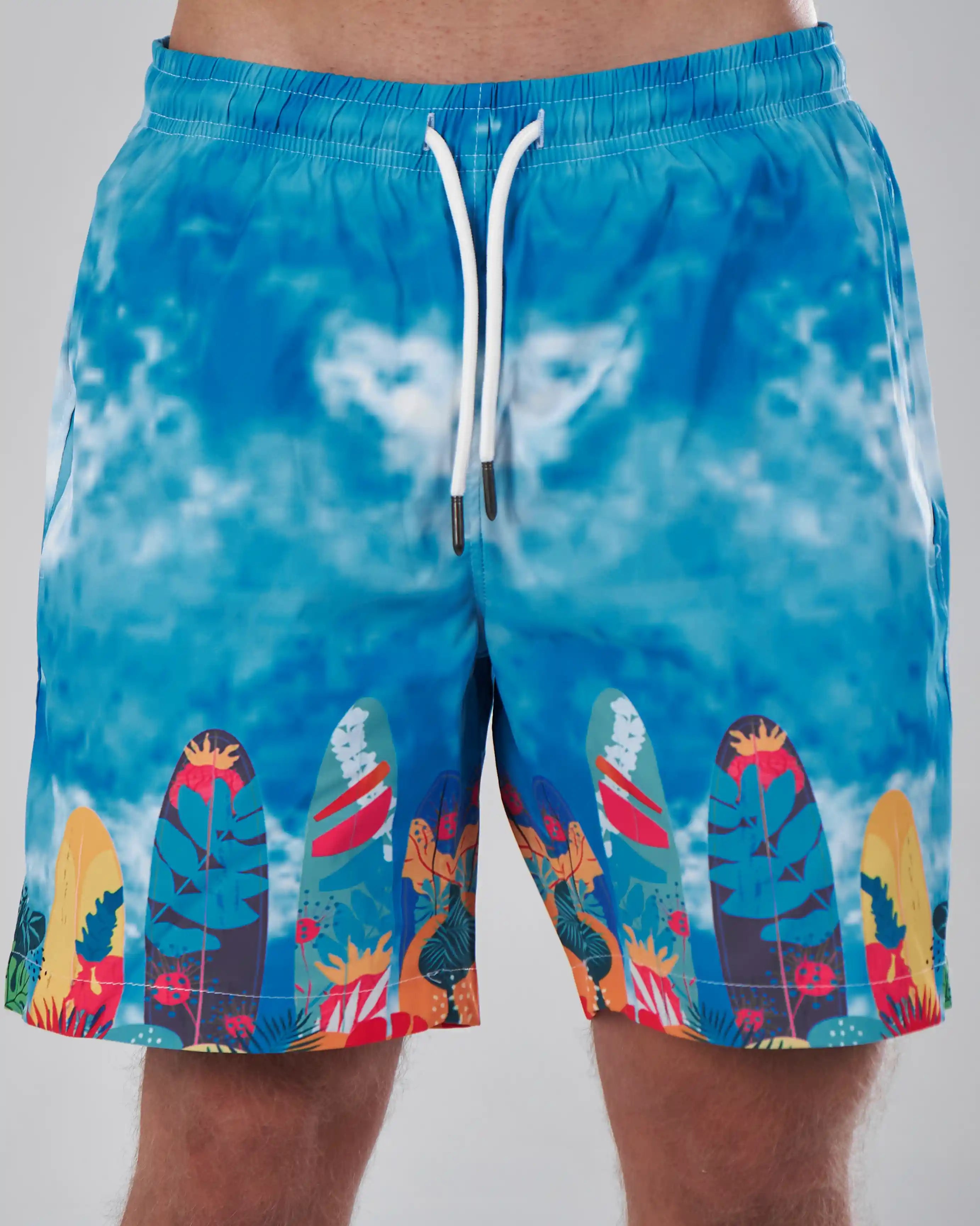 Swimshort – Ocean Surfboard Print