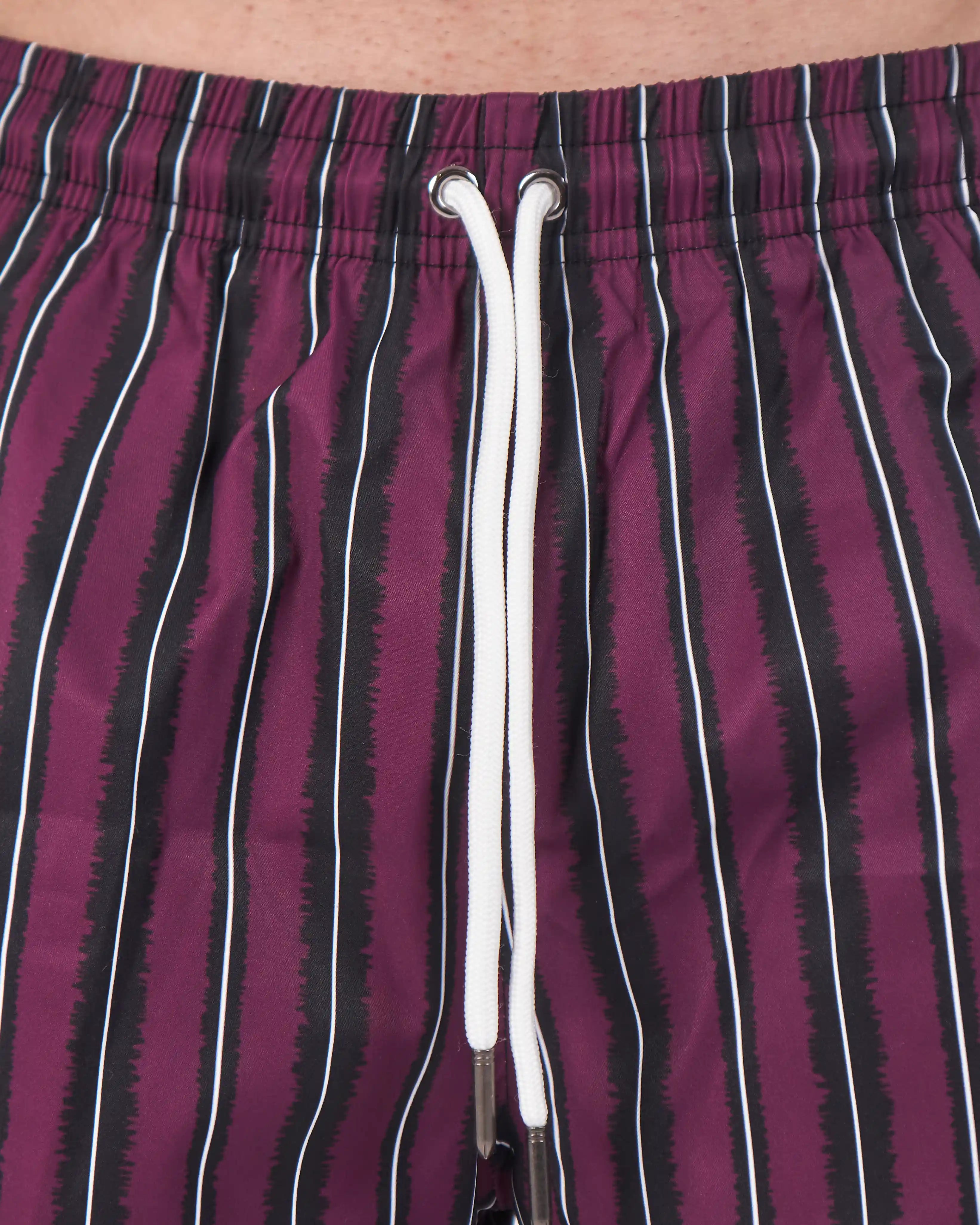 Swimshort – Plum Shadow Stripes