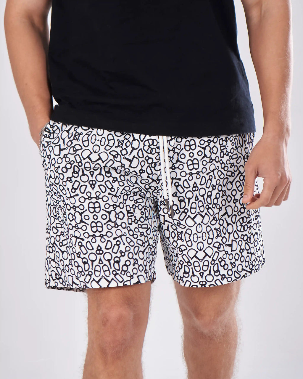 Swimshort – Black Mosaic Print