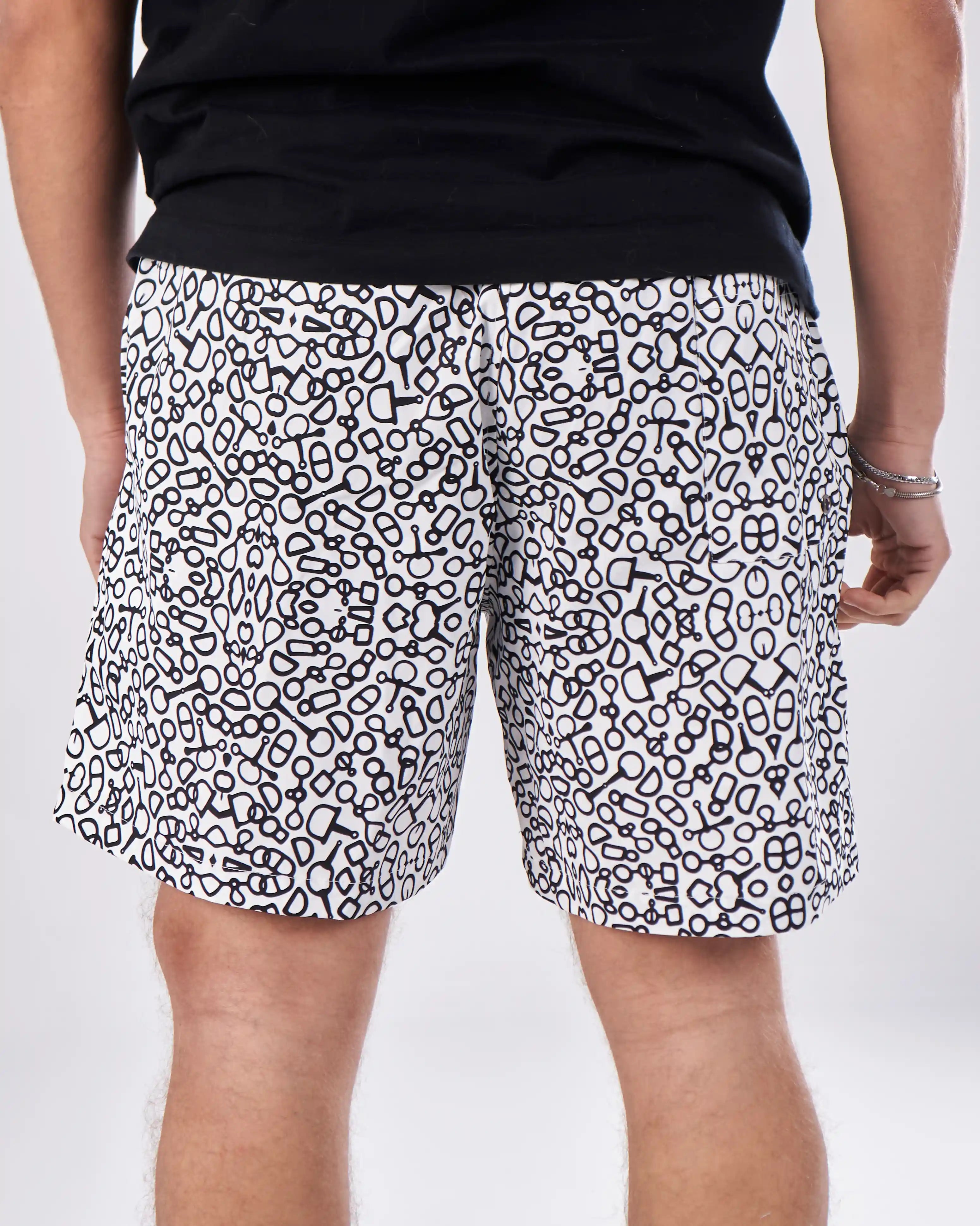 Swimshort – Black Mosaic Print