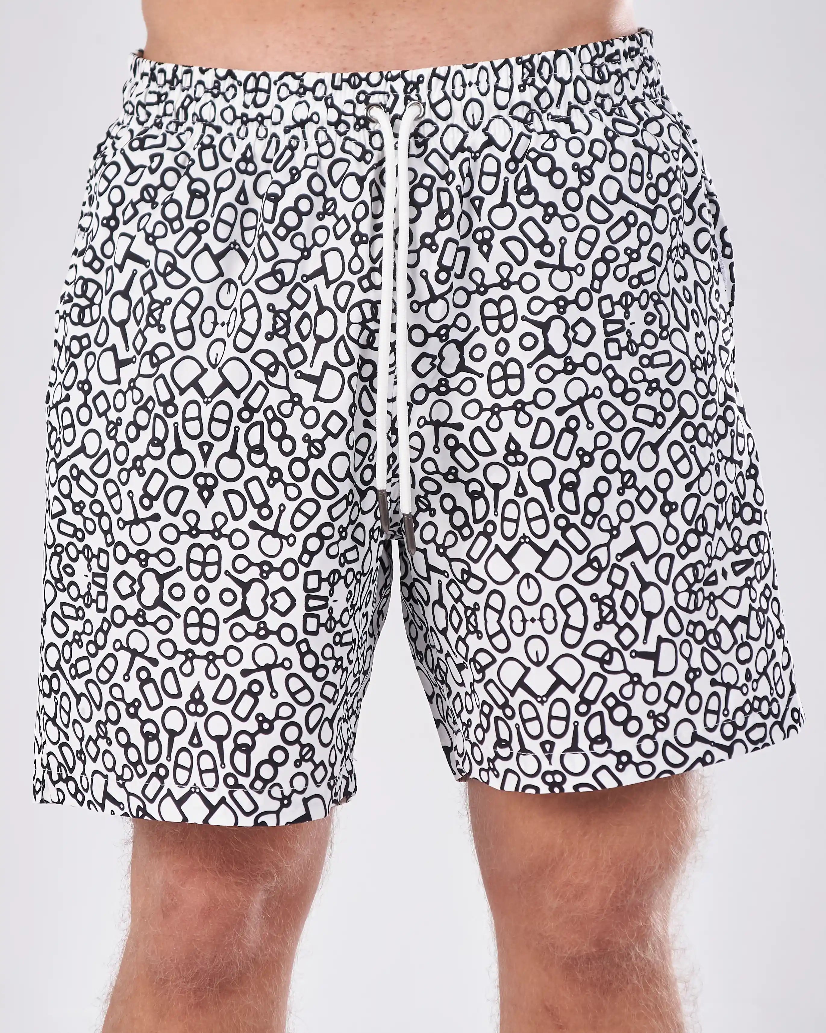 Swimshort – Black Mosaic Print