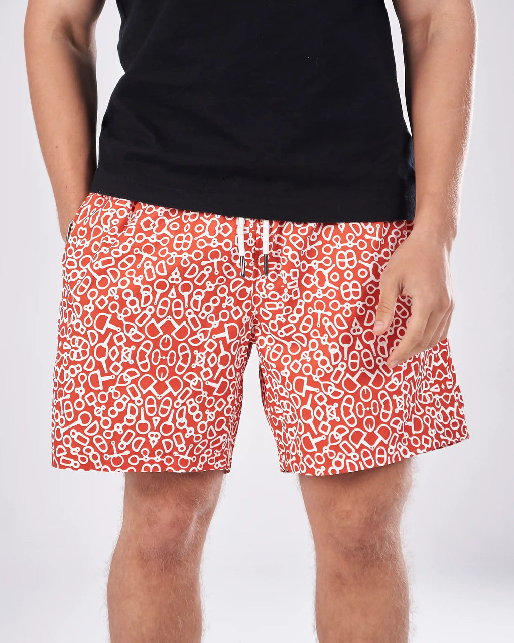 Swimshort – Red Mosaic Print