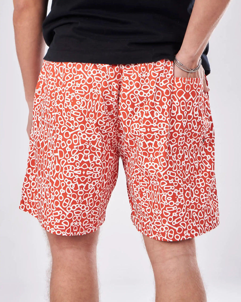 Swimshort – Red Mosaic Print
