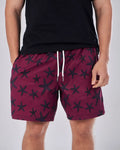 Swimshort – Burgundy Starfish Print